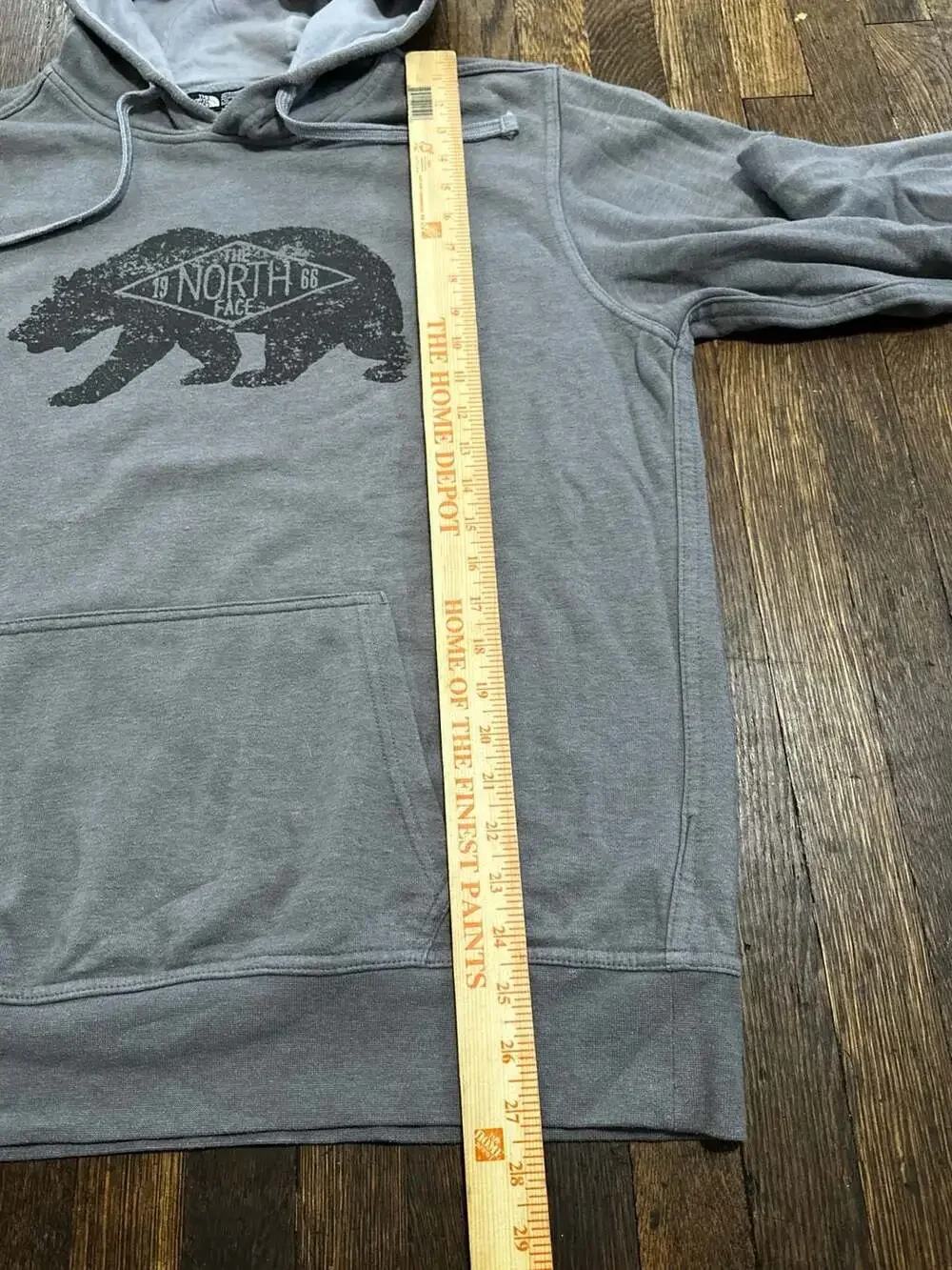 The North Face Bear On The Move Pullover Hoodie Gray Men's Size Large